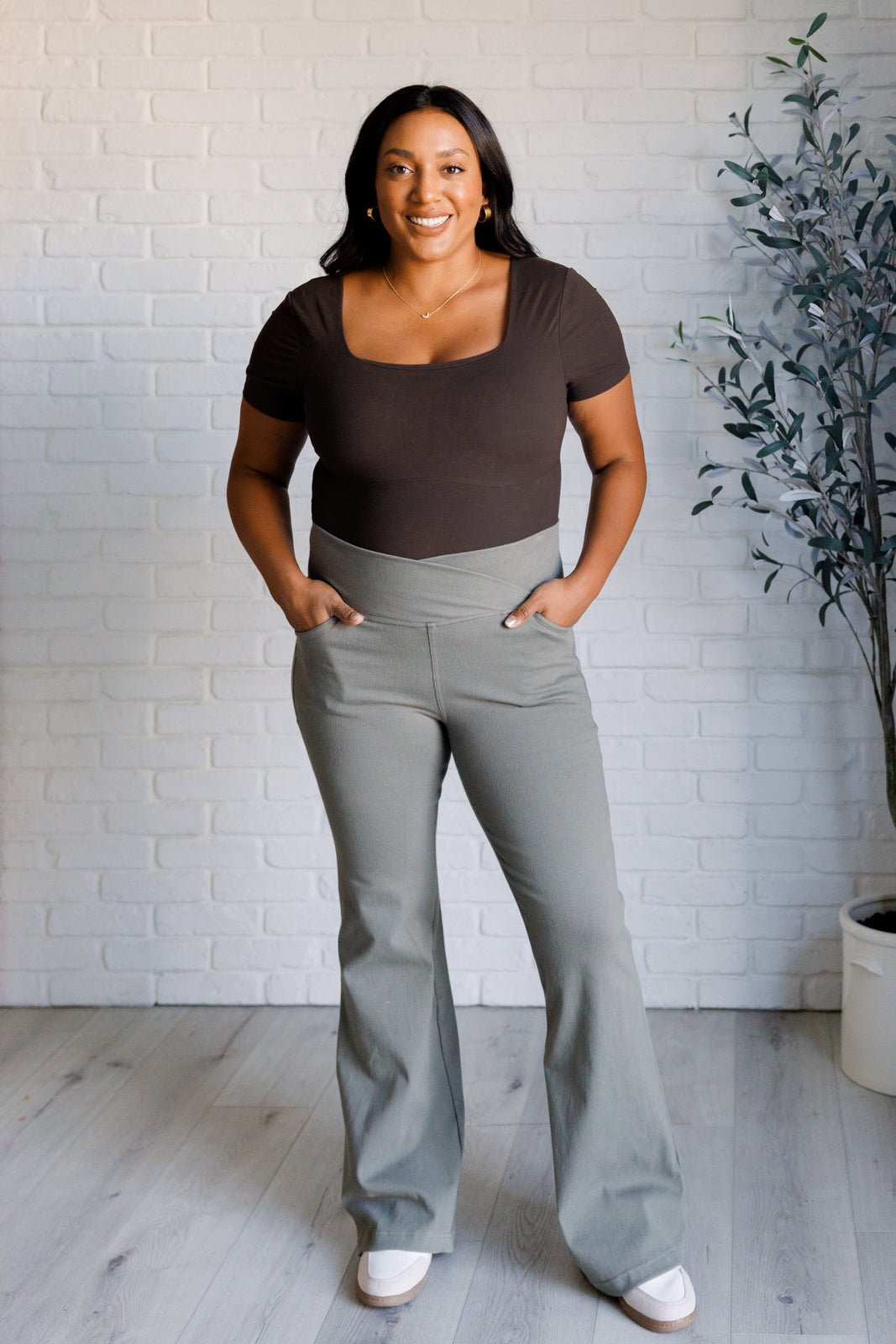 They're Not Like Us Square Neck Bodysuit in Espresso - Driftwood Boutique