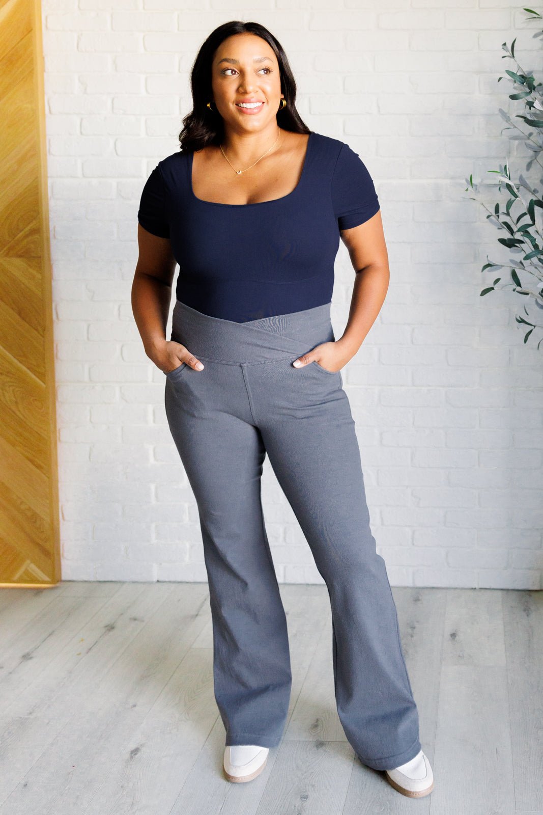 They're Not Like Us Square Neck Bodysuit in Navy - Driftwood Boutique