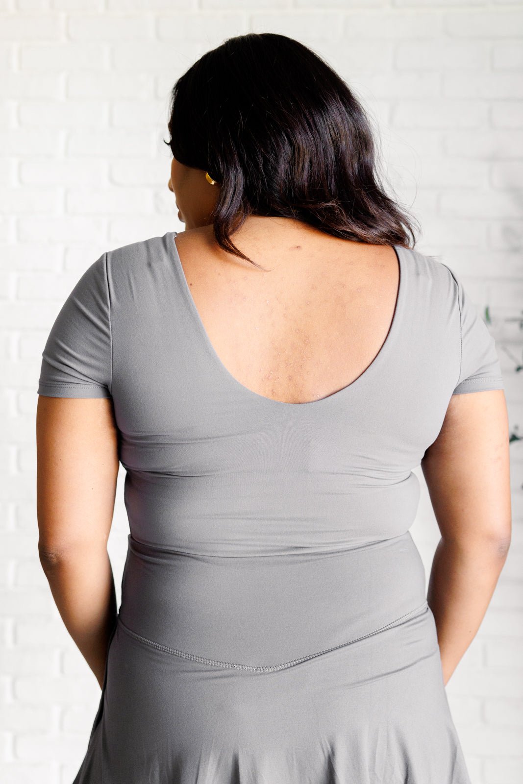 They're Not Like Us Square Neck Bodysuit in Titanium - Driftwood Boutique