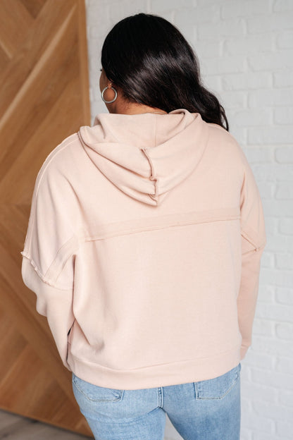Throwback Heartthrob Hoodie in Beige - Driftwood Boutique