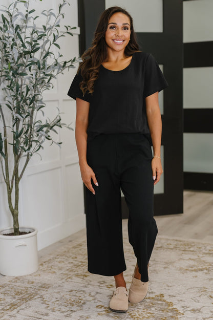 Thyme Boxy Tee in Black - Driftwood Boutique