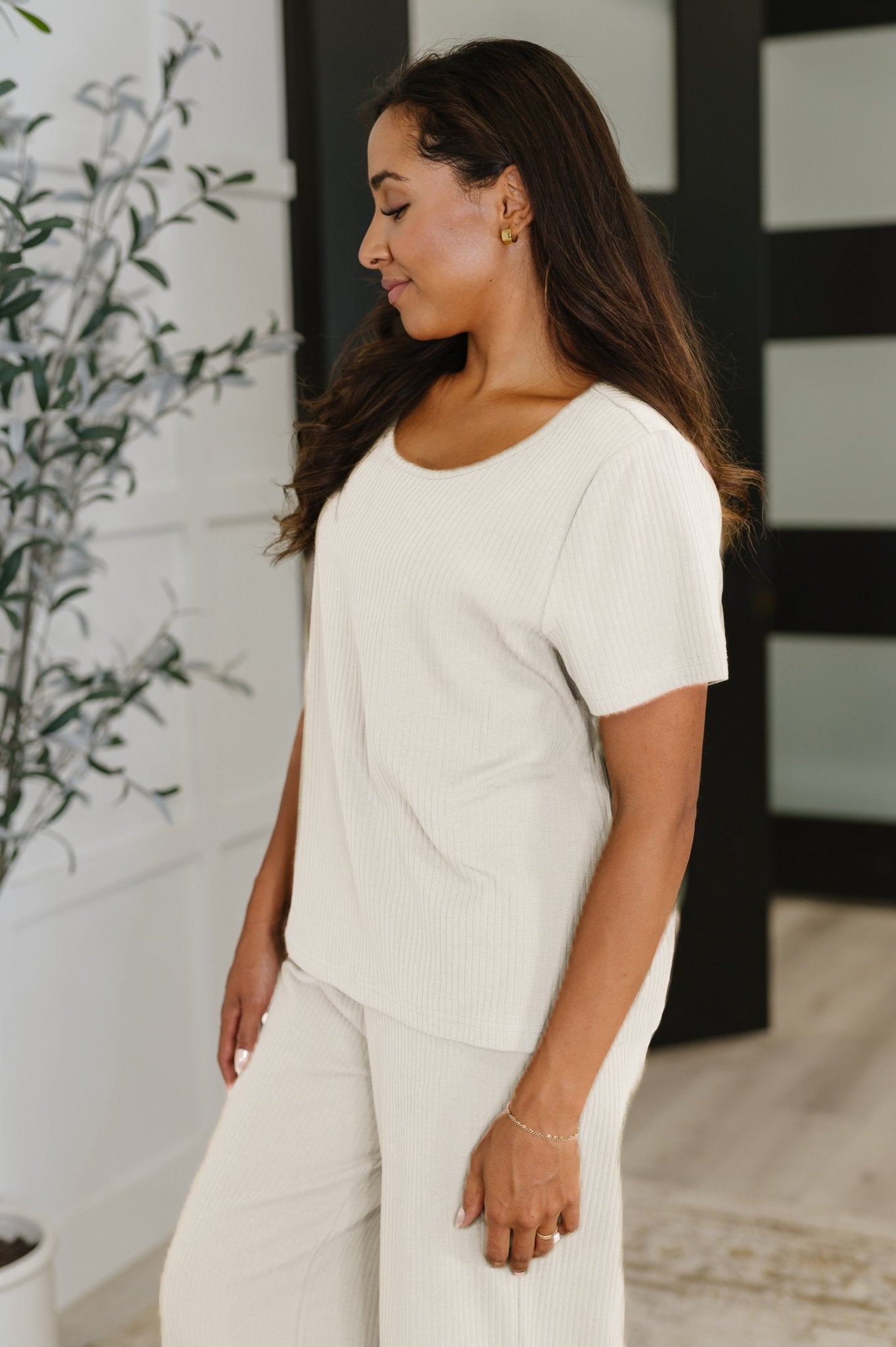 Thyme Boxy Tee in Cream - Driftwood Boutique