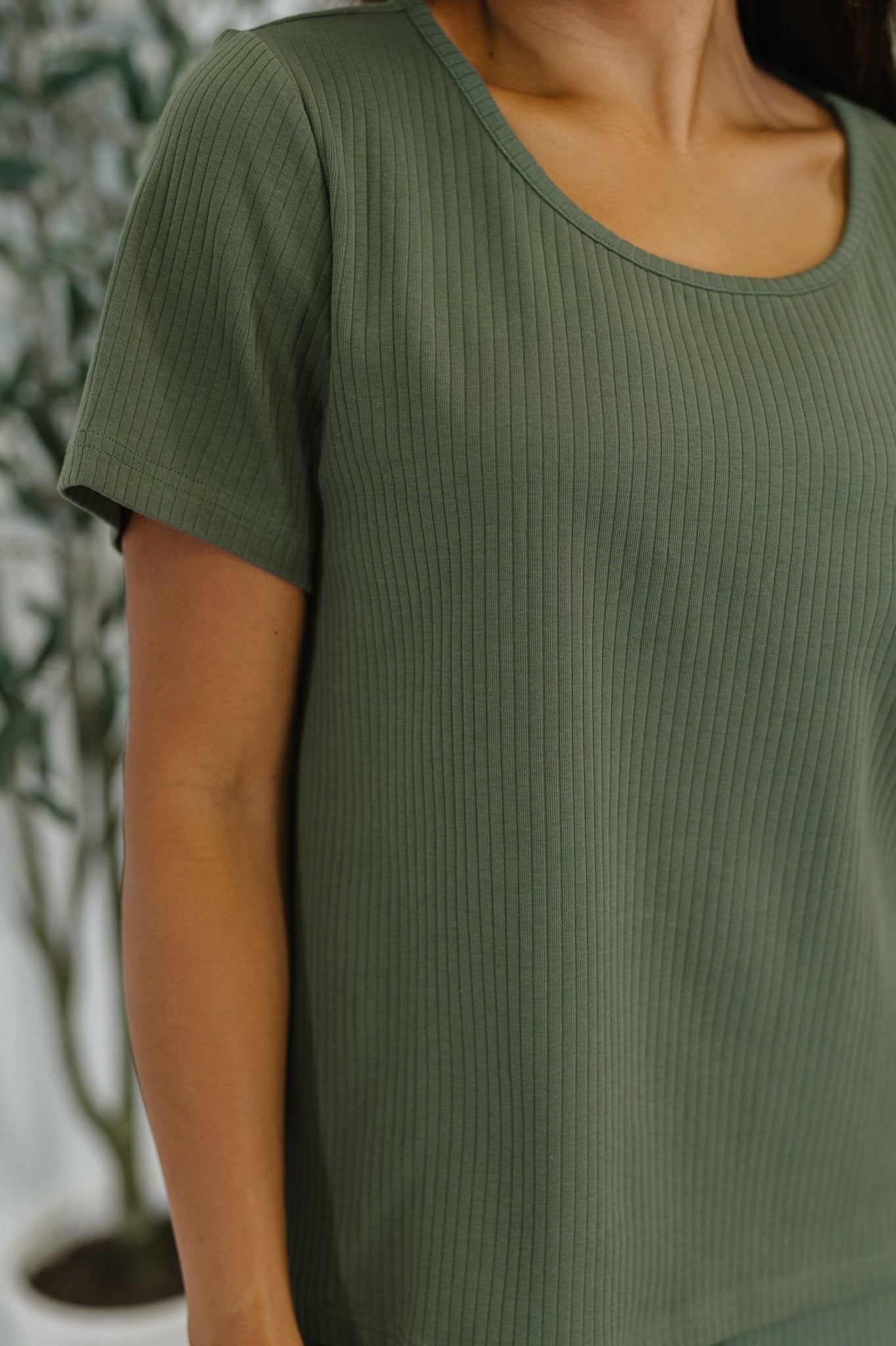 Thyme Boxy Tee in Dusty Pine - Driftwood Boutique