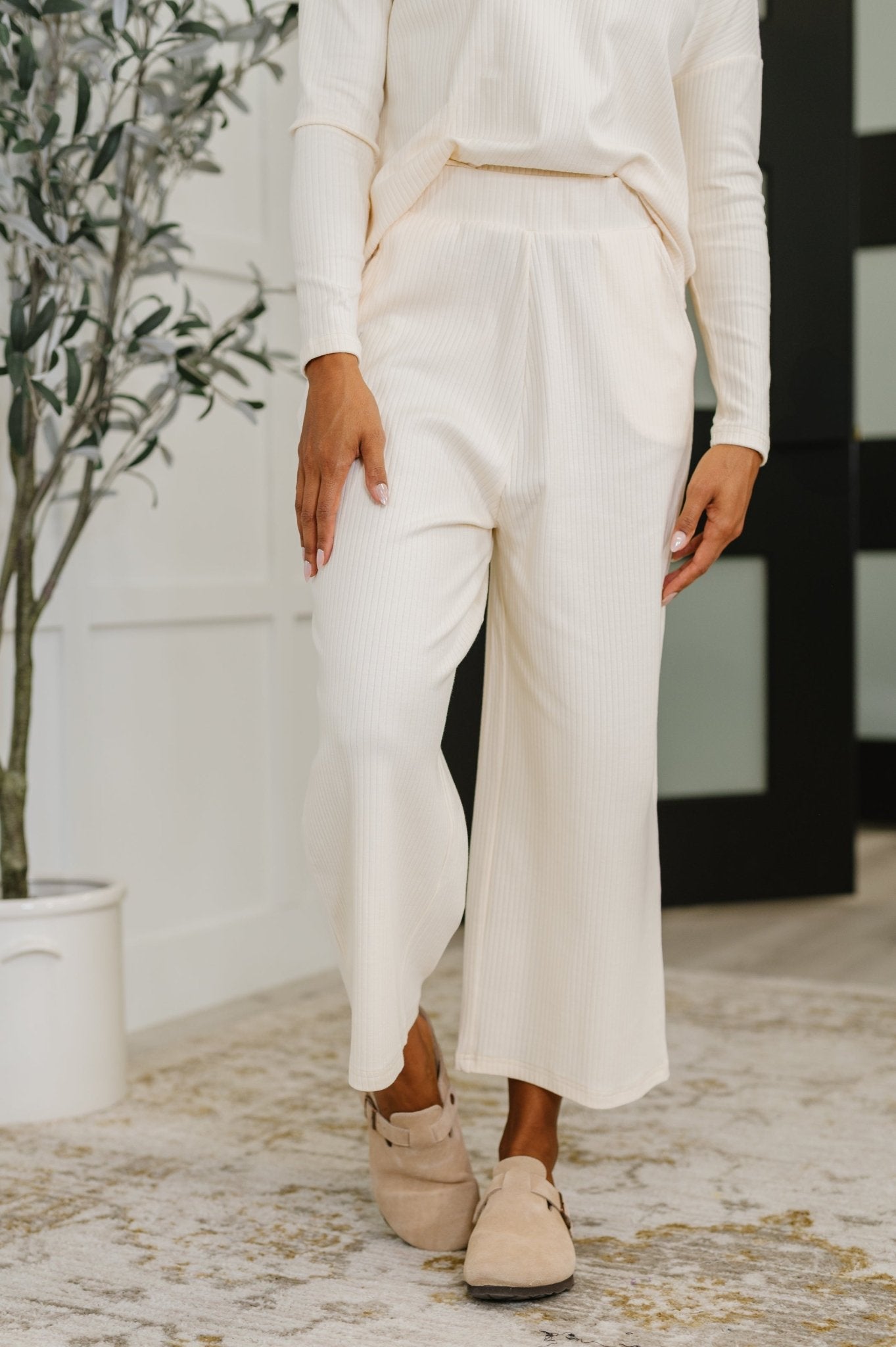 Thyme Culottes in Cream - Driftwood Boutique