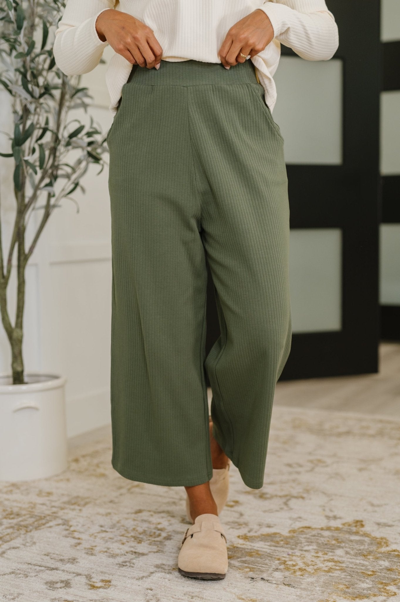 Thyme Culottes in Dusty Pine - Driftwood Boutique