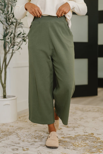 Thyme Culottes in Dusty Pine - Driftwood Boutique