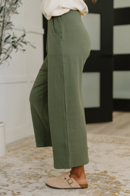 Thyme Culottes in Dusty Pine - Driftwood Boutique