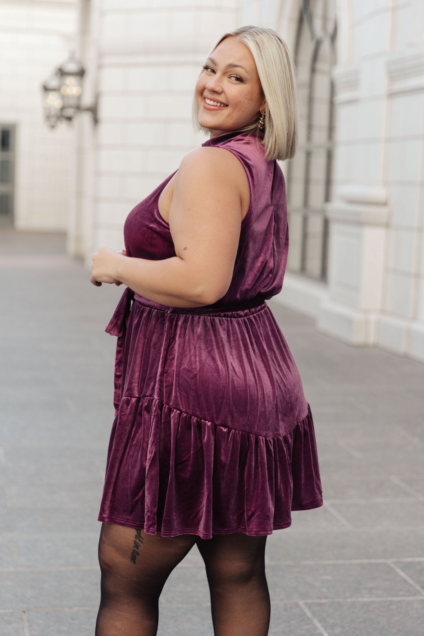 Tied In A Bow Velvet Dress - Driftwood Boutique