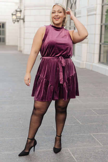 Tied In A Bow Velvet Dress - Driftwood Boutique