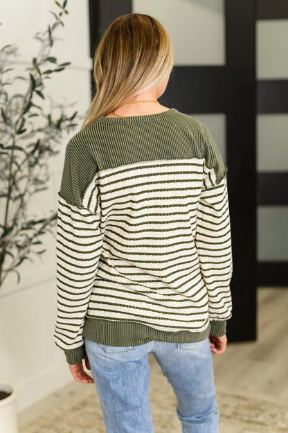Timeless Lines Contrast Henley Top - Driftwood Boutique