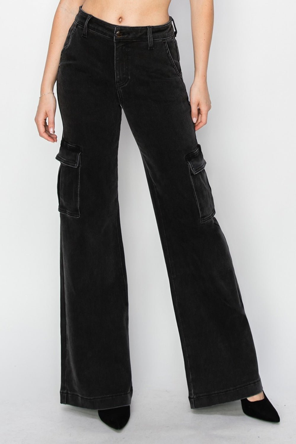 Tommy High Rise Wide Leg Cargo Jeans - Driftwood Boutique
