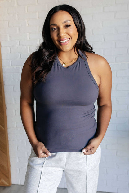 Truly Loyal Racerback Tank in Charcoal - Driftwood Boutique