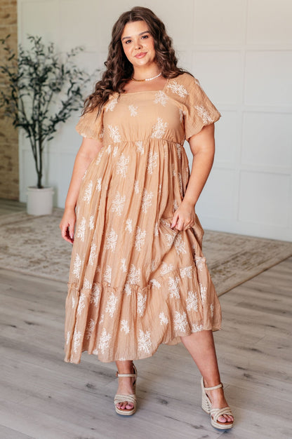 Trusting My Intuition Balloon Sleeve Dress in Camel - Driftwood Boutique