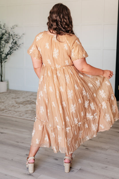 Trusting My Intuition Balloon Sleeve Dress in Camel - Driftwood Boutique