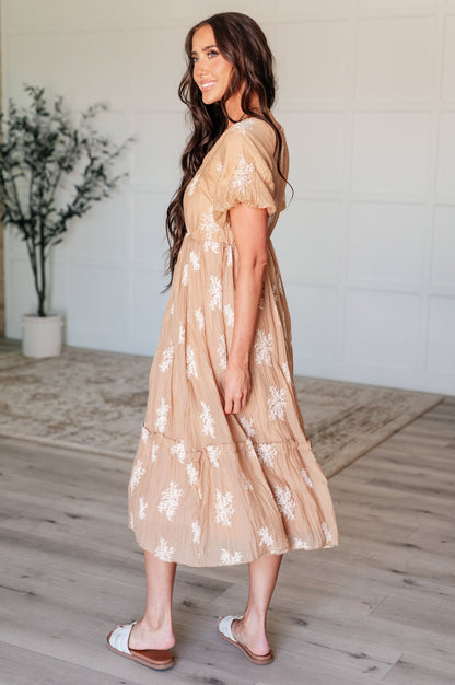 Trusting My Intuition Balloon Sleeve Dress in Camel - Driftwood Boutique
