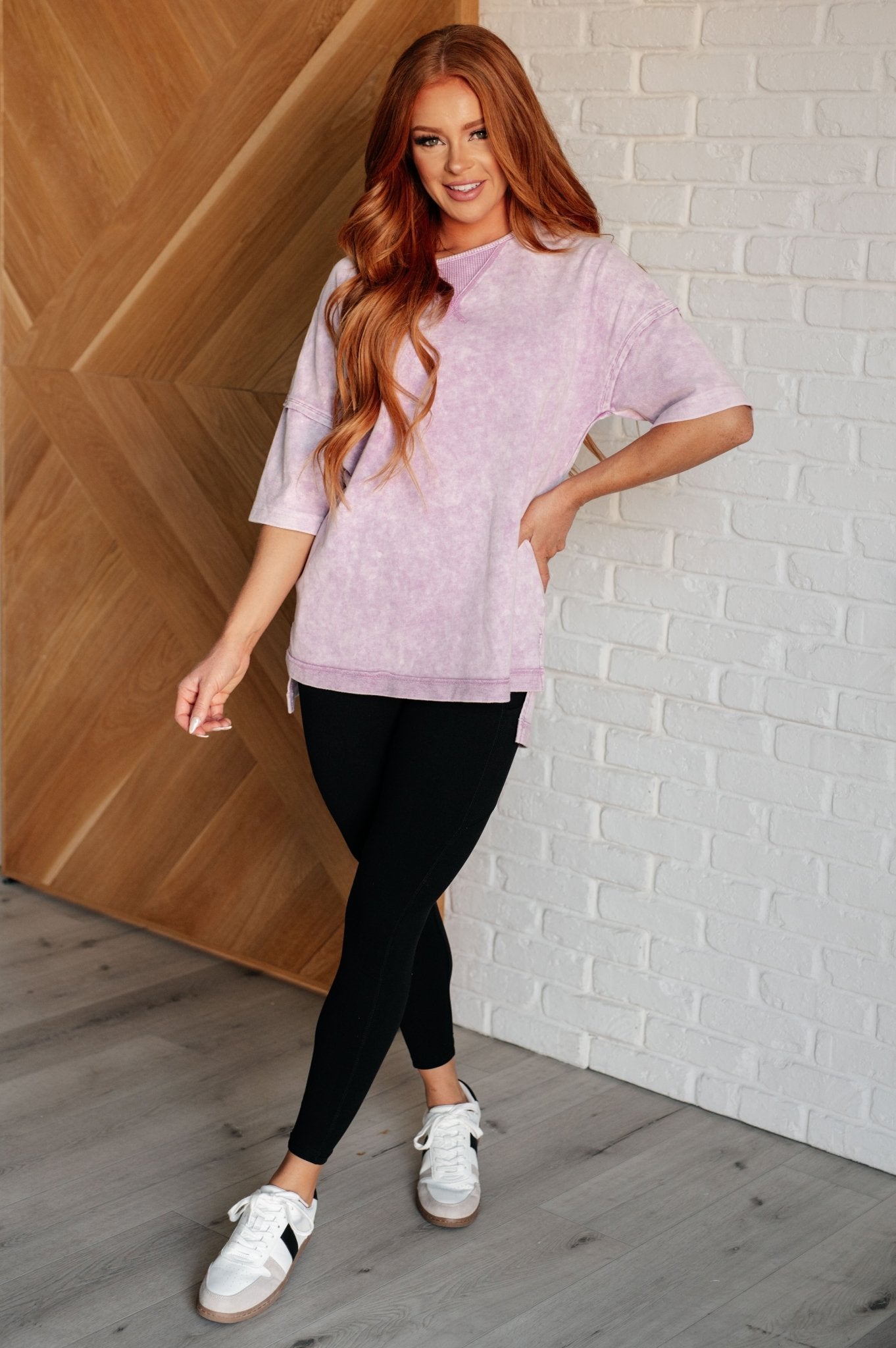 Unbothered Mineral Wash Top in Orchid Petal - Driftwood Boutique