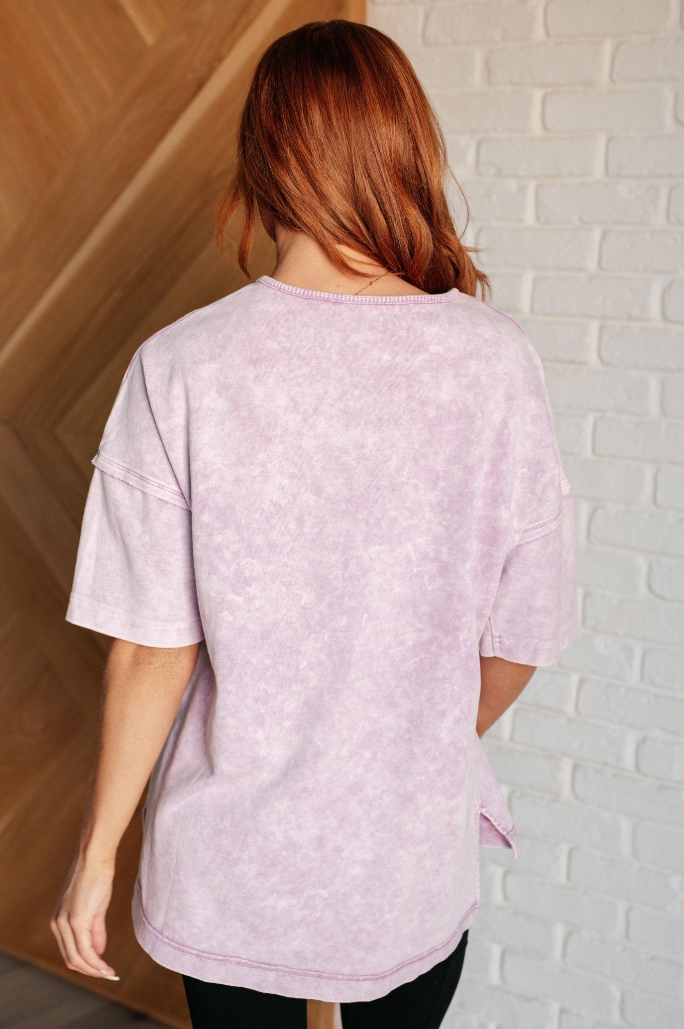 Unbothered Mineral Wash Top in Orchid Petal - Driftwood Boutique