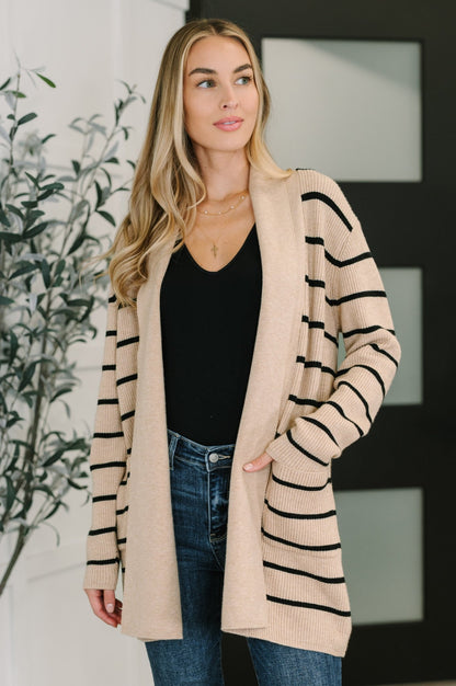 Under Wraps Striped Cardigan - Driftwood Boutique