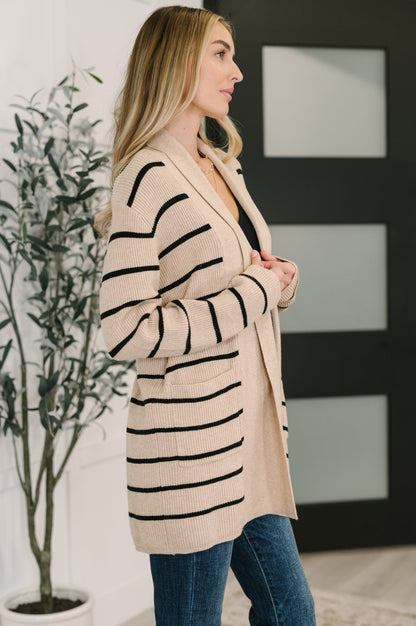 Under Wraps Striped Cardigan - Driftwood Boutique