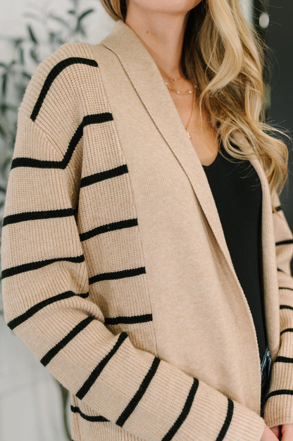 Under Wraps Striped Cardigan - Driftwood Boutique