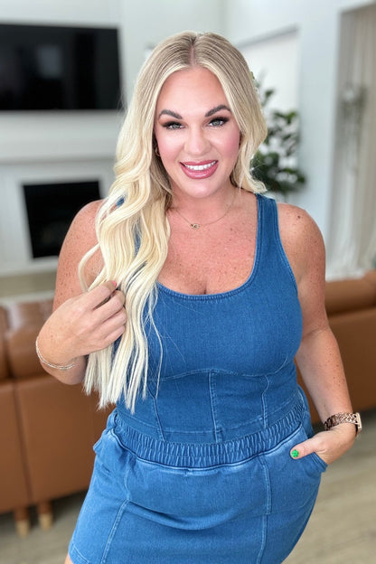 Urban Blues Scoop Neck Top in Light Denim - Driftwood Boutique