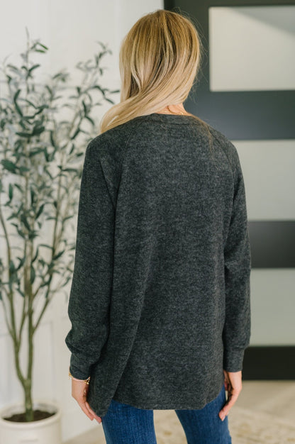 Urban Flux Scooped Hi - Low Long Pullover in Black - Driftwood Boutique