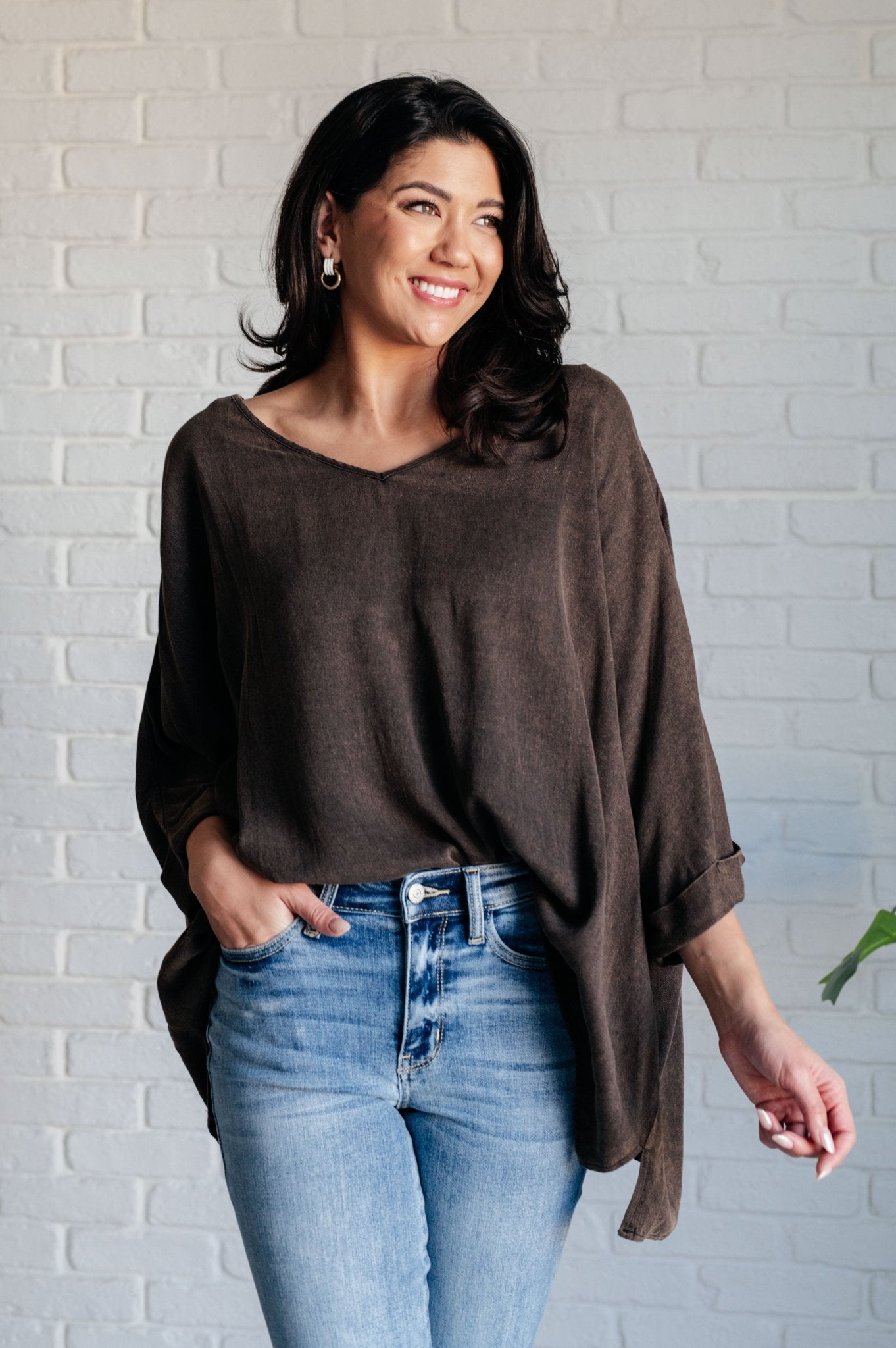 Wishy Washy Mineral Washed Oversized Top - Driftwood Boutique