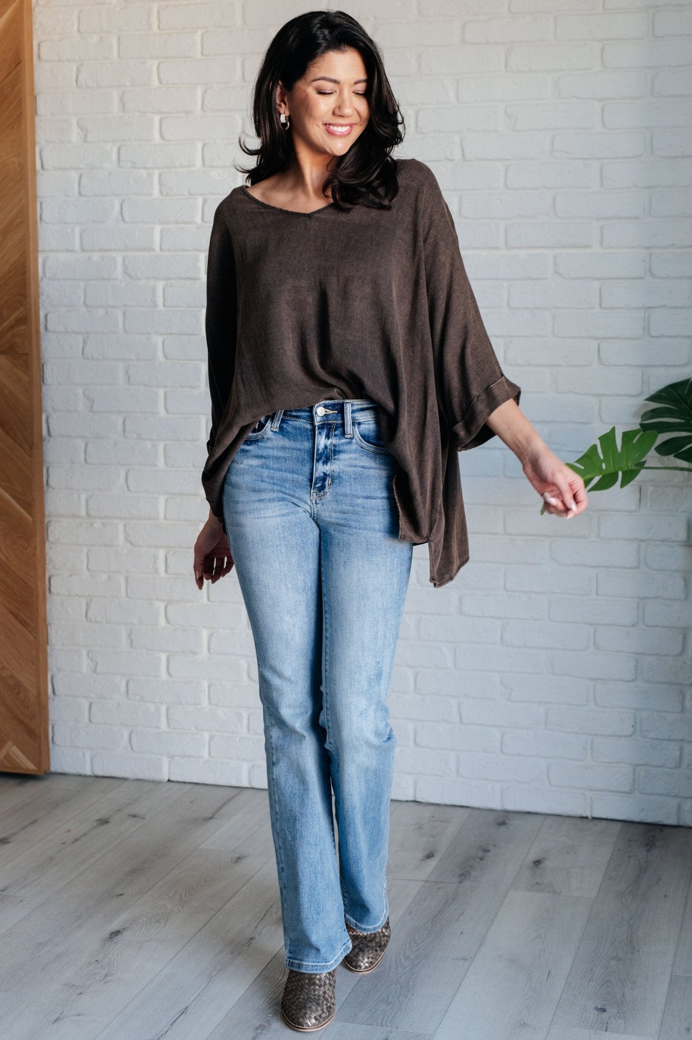 Wishy Washy Mineral Washed Oversized Top - Driftwood Boutique