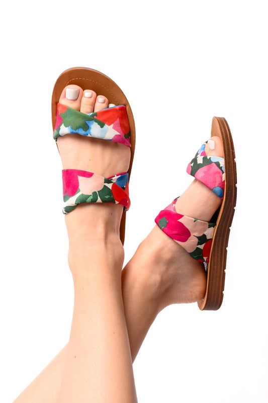 With a Twist Sandal in Flowers - Driftwood Boutique