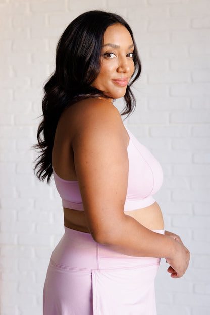 Working Out My Ego Cross Back Sports Bra in Mauve Peony - Driftwood Boutique