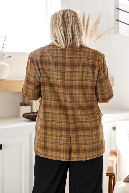 World Class Plaid Blazer - Driftwood Boutique