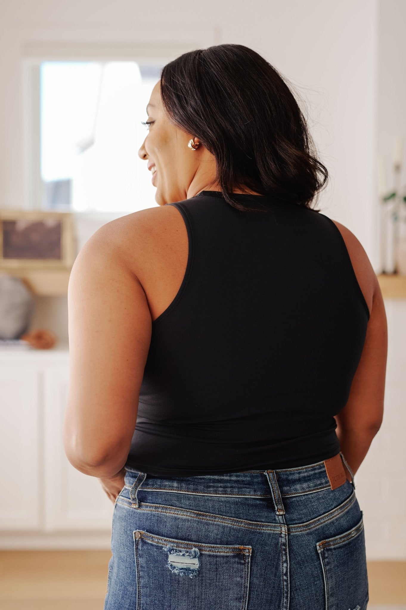 Yesterday's Crop Tank in Black - Driftwood Boutique
