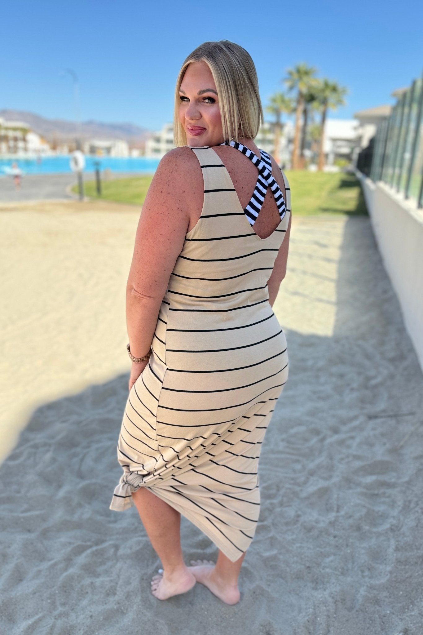 You Get Me Sleeveless Maxi In Khaki - Driftwood Boutique