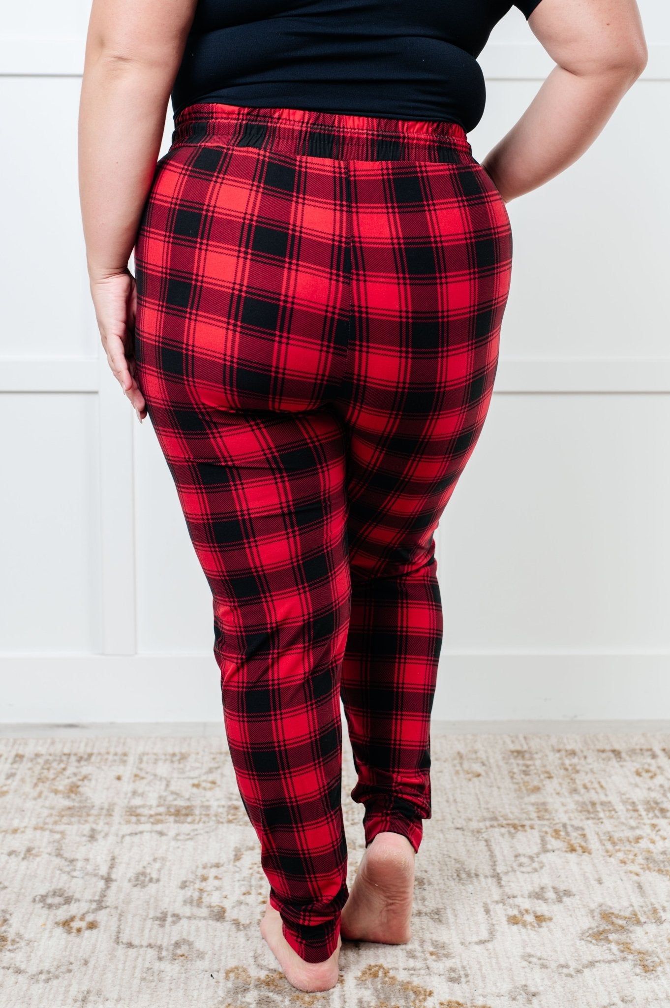Your New Favorite Joggers in Red Plaid - Driftwood Boutique