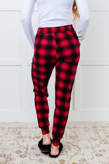 Your New Favorite Joggers in Red Plaid - Driftwood Boutique