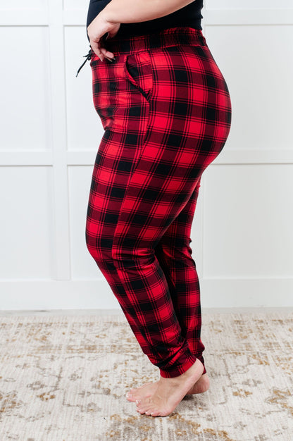 Your New Favorite Joggers in Red Plaid - Driftwood Boutique