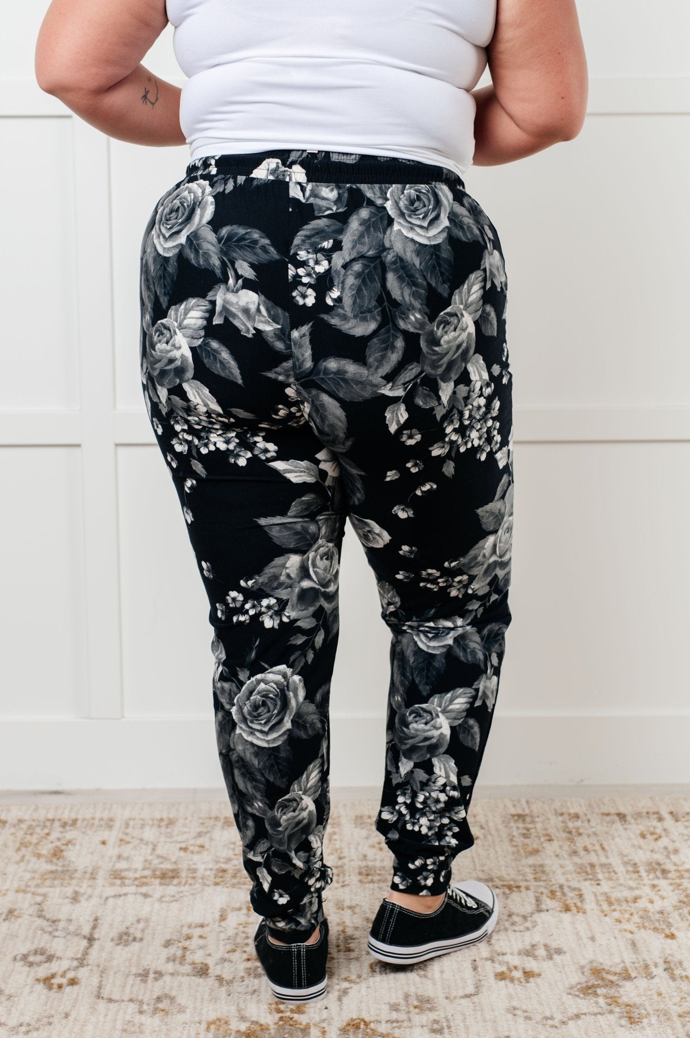 Your New Favorite Joggers in Rose Print - Driftwood Boutique
