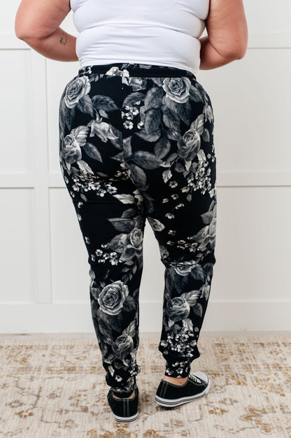 Your New Favorite Joggers in Rose Print - Driftwood Boutique