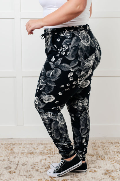 Your New Favorite Joggers in Rose Print - Driftwood Boutique