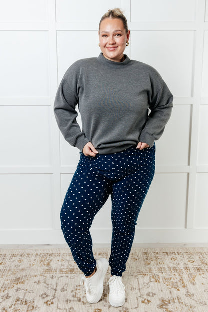 Your New Favorite Joggers in White Polka Dot - Driftwood Boutique