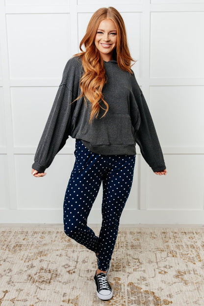 Your New Favorite Joggers in White Polka Dot - Driftwood Boutique