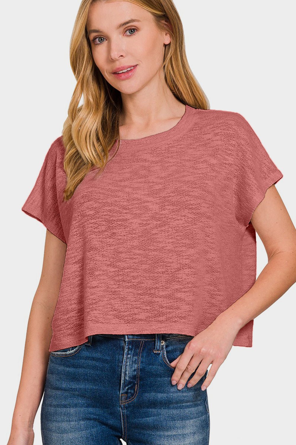Zenana Round Neck Short Sleeve T-Shirt - Driftwood Boutique