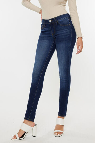 Gracie Mid Rise Gradient Wash Skinny Jeans