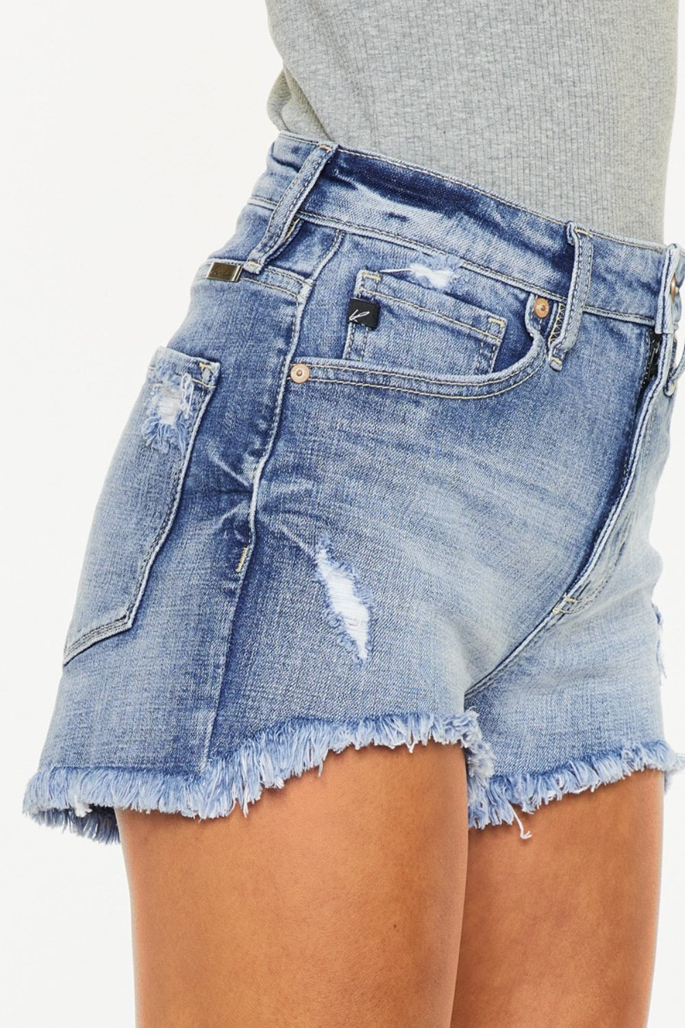 Sedona Raw Hem Mid Rise Denim Shorts