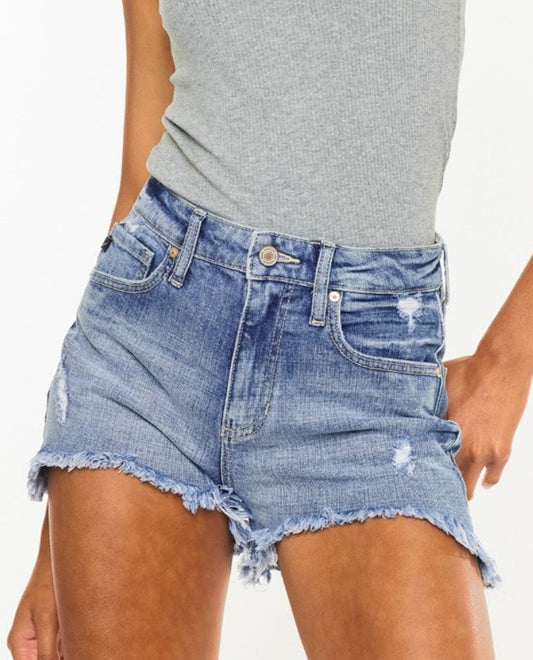 Sedona Raw Hem Mid Rise Denim Shorts