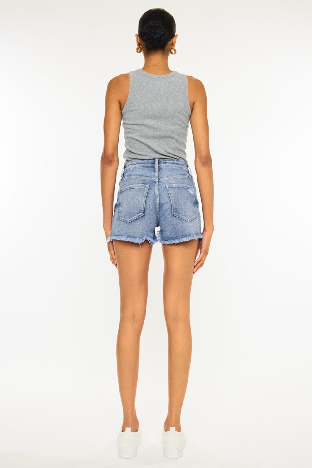 Sedona Raw Hem Mid Rise Denim Shorts