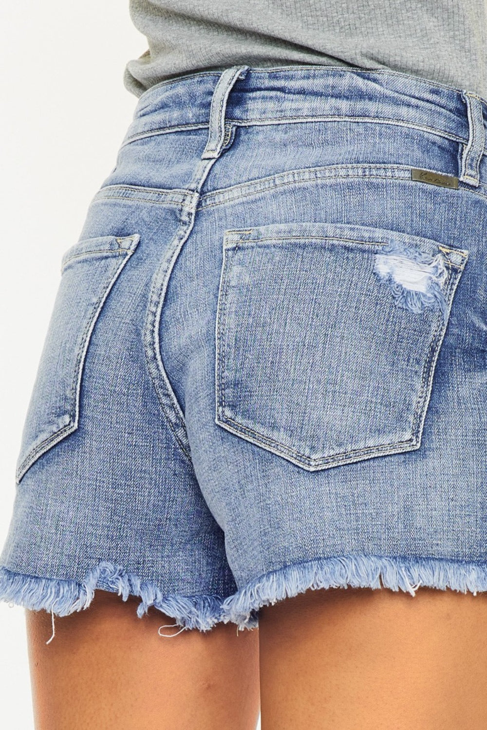 Sedona Raw Hem Mid Rise Denim Shorts