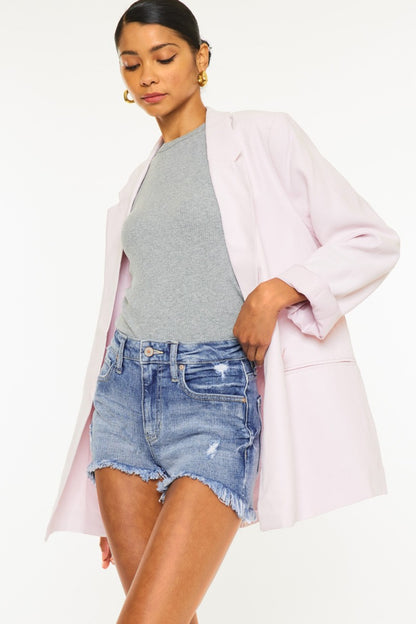 Sedona Raw Hem Mid Rise Denim Shorts