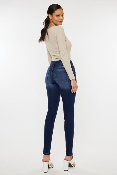 Gracie Mid Rise Gradient Wash Skinny Jeans