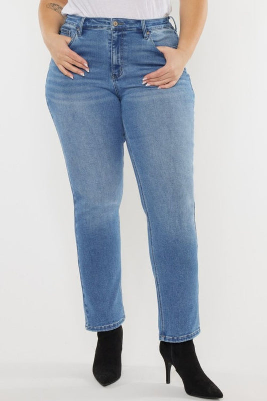 Selena High Rise Cropped Mom Jeans